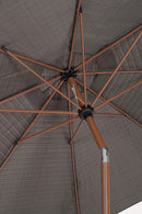 Ombrellone da Giardino con Snodo 8 Stecche Ø300x246h cm Telo in Poliestere Palinuro Naturale e Grigio