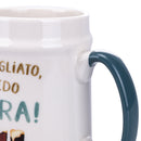 Boccale Birra Ø8x13 cm in New Bone China VdE Tivoli 1996 Le Travisate Bianco