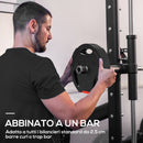 Kit 4 Pesi con 2 Dischi Ø27x4.5 cm da 5 kg e 2 Dischi Ø24x3.5 cm da 2,5 kg in Polipropilene e Sabbia Nero      