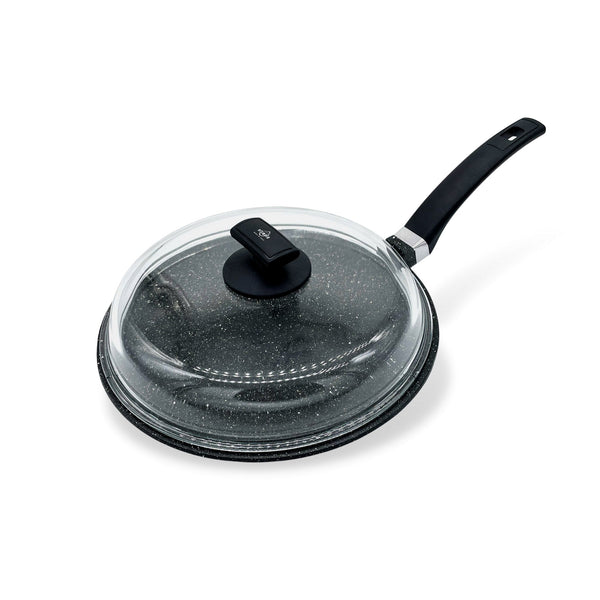 sconto Padella Fornetto con Coperchio in Vetro Antiaderente 1 Manico Ø30 cm Olympia Hard Cook