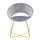 Poltrona Imbottita 66x65x68 cm in Tessuto Effetto Velluto Grigio