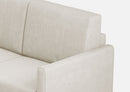 Divano Angolare 7 Posti 281x281x85 cm Karay in Tessuto Latte