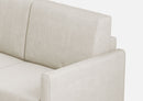 Divano Angolare 5 Posti 221x221x85 cm Karay in Tessuto Latte