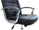 Poltrona da Ufficio Gracie 60x64x117/127 h cm in Poliuretano Nero