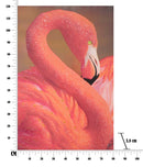 Stampa su Tela con Applicazioni Flamingo 80x3,8x120 cm in Legno e canvas