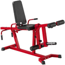 Leg Extension e Curl 3 in 1 58x163x118 cm Capacità 300 kg in Acciaio e Pelle PU Rosso Nero      