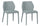Set 2 Sedie da Soggiorno 50x55x77,5 cm in Poliestere Libby Felce