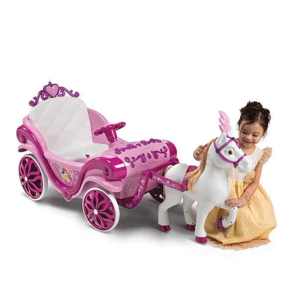 online Carrozza Delle Principesse Disney Elettrica Con Cavallo 7,2V Rosa