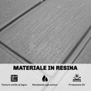 Baule da Giardino 106,5x43x54,5 cm Capacità 227L con Chiusura a Chiave in Resina Impermeabile e Anti UV Grigio      