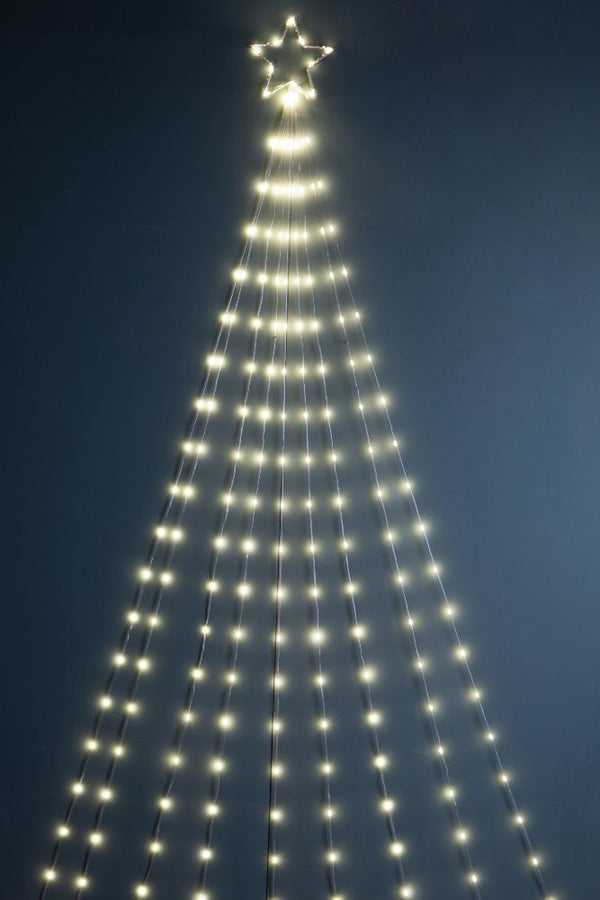 prezzo Albero di Natale Composizione Led 240 cm 8 Giochi di Luce da Esterno in Vetro e Plastica