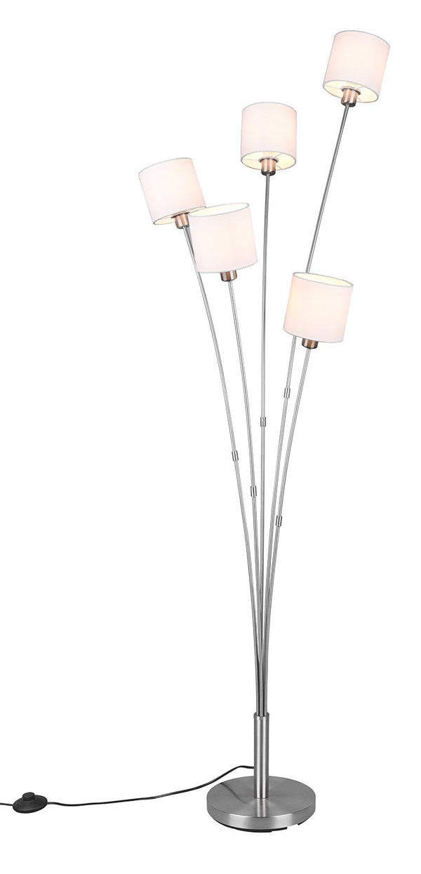 Piantana da Interno Attacco E14 in Metallo Nickel Opaco online