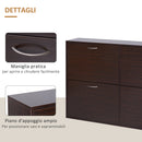 Scarpiera Salvaspazio con 4 Cassetti da 24 Paia 120x24x81 cm in Legno Marrone 
