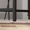 Tavolo da Pranzo Stile Industriale per 6 Persone 150x80x75 cm in Legno e Acciaio 