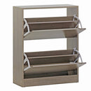 Scarpiera 2 ante 63x80x24 cm in Legno Melaminico Rovere 