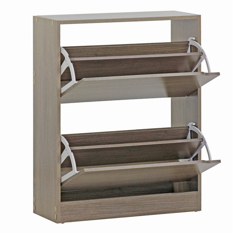 Scarpiera 2 ante 63x80x24 cm in Legno Melaminico Rovere 