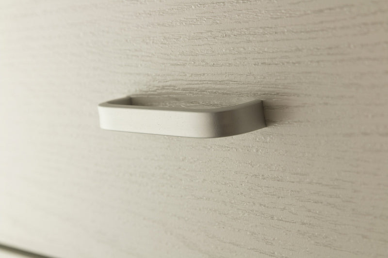 Cassettiera 5 Cassetti 68x40x101 cm in MDF Soriani Grigio Scuro e Bianca