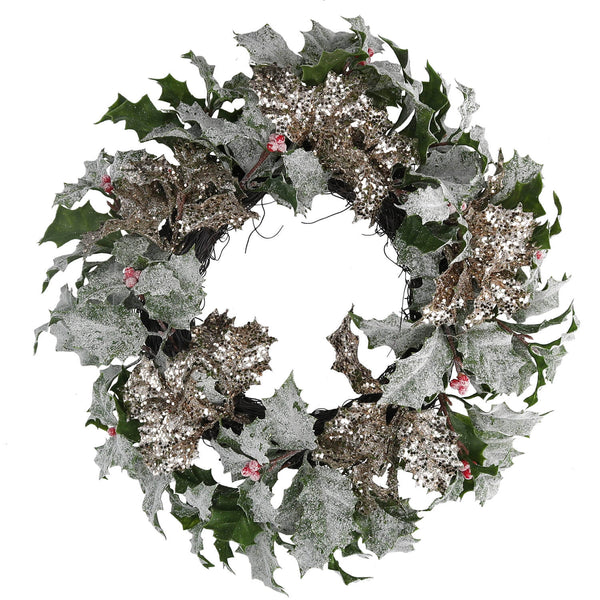 online Coroncina con pungitopo oro cm Ø26/40