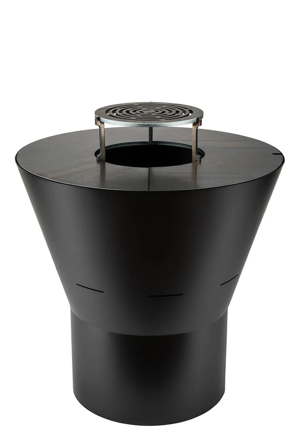 prezzo Barbecue a Legna Ø60x66 cm Azalea in Acciaio Nero Alta Temperatura