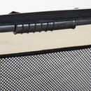 Trasportino Pieghevole per Cani e Gatti Crema nero 60x42x42 cm 