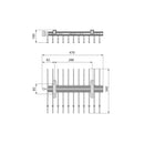 Porta Pantaloni Estraibile per Armadio in Acciaio Emuca Grigio Pietra