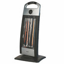 Stufa Elettrica 2 Elementi 30x23x62 cm 900W Kooper Nera e Grigia