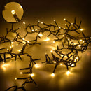 Luci di Natale 800 LED 16m con Controller Bianco Caldo da Esterno