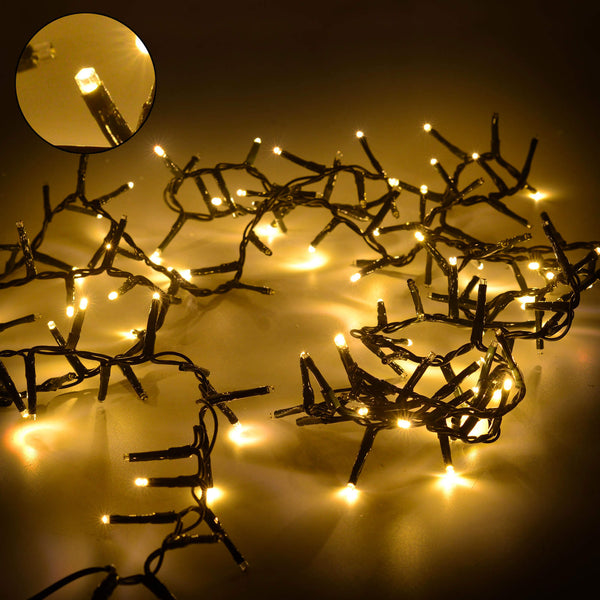 sconto Luci di Natale 500 Mini LED 10m con Controller Bianco Caldo da Esterno