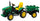 Trattore Elettrico per Bambini 12V con Rimorchio Kidfun Dusselforf Verde