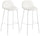 Set 2 Sgabelli 42x43x91,5 cm in Similpelle Bianco