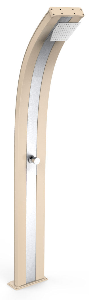 acquista Doccia Solare da Giardino 40L Miscelatore Arkema Dada Fascia Inox Sabbia