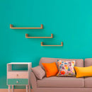 Set 3 Mensole da Parete 60-50-40x23,7x8 cm in Fibra di Legno Calamita Maxi  Rovere Grigio New