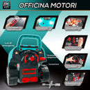 Officina Camion Giocattolo per Bambini 40x39x47 cm con 61 Accessori Nero e Azzurro  