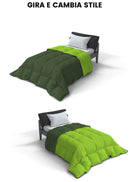 Trapunta Invernale Doubleface 300gr Verde Mela\/Verde Scuro