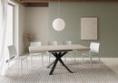  Tavolo Allungabile 90-194x90x76 cm Clerk Cashmere Gambe Antracite