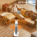 Termoventilatore in ABS e PTC da 2000W con Telecomando Oscillazione e Timer 30x22x82.5 cm Bianco      