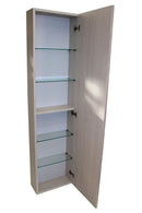 Mobile da Bagno a Colonna 1 Anta in Melaminico 40x18x160cm TFT Giava Wood Cream