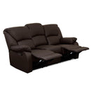 Divano 3 Posti Reclinabile Manuale 194x97x101 cm in Similpelle Rudy Marrone