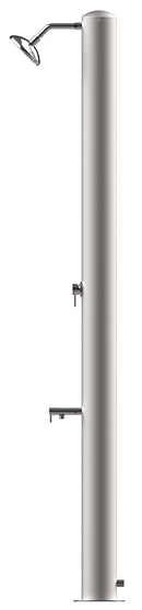 Doccia Solare da Giardino 28L Miscelatore e Lavapiedi Tevere X Satinato