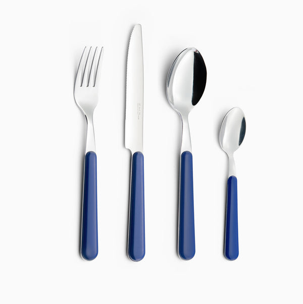 Servizio Set di Posate 24 pezzi in Acciaio Inox Eme Brio Blu 55 sconto