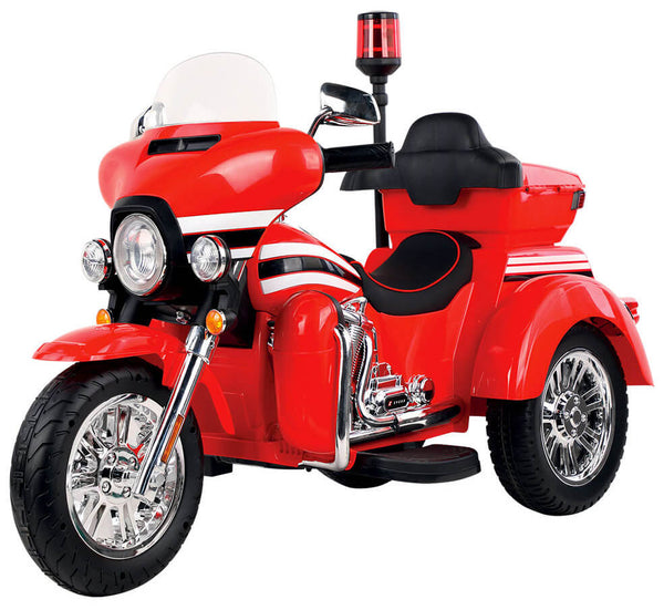 Moto Elettrica Polizia Americana 3 Ruote per Bambini 12V Kidfun Police Washington Rossa sconto