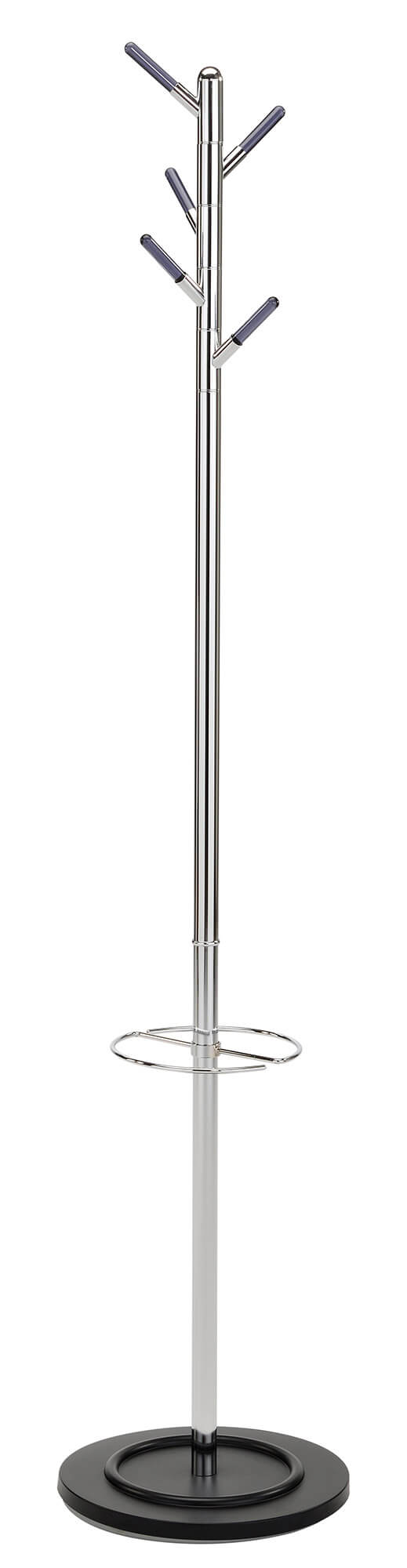 Appendiabiti da Terra con Portaombrello Ø36,5x174 cm in Acciaio Motti Land Cromato online