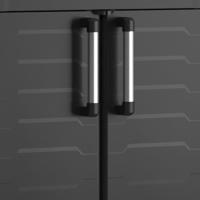 Armadio in Resina 2 Ripiani 65x45x97 cm Keter Detroit Basso Nero