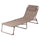Lettino Mare Richiudibile 190x58x29 cm in Acciaio e Poliestere Tortora Gallipoli