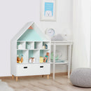 Libreria Scaffale Portagiochi per Cameretta 82x30x126 cm  Bianca