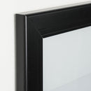 Bacheca con Apertura a Battente 51,5x48,7x2,3 cm in Alluminio con Led Nera