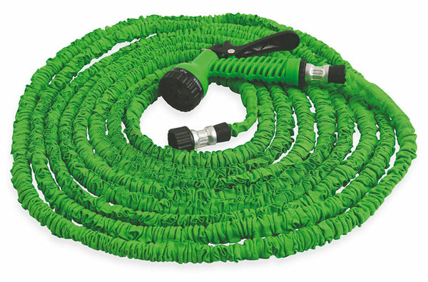sconto Tubo Pompa Canna dell'Acqua Estensibile 15 mt con Pistola Soriani Gardenlike Verde