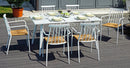 Sedia da Giardino in Alluminio e Paglia Vorghini Finale Ligure Bianco