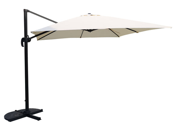 Ombrellone Decentrato da Giardino 3x3x2,5m Palo in Alluminio Copertura Ecrù acquista