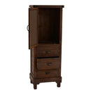 Mobile 3 Cassetti 1 Anta con Lavagna 50x35xh137 cm in Legno di Abete Marrone