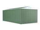 Casetta Box da Giardino in Lamiera di Acciaio Porta Utensili 327x611x235 cm Enaudi Verde